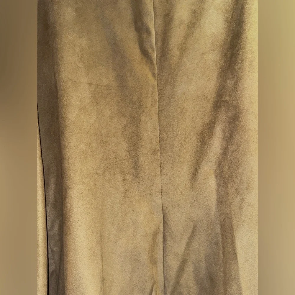 Tan Suede Look Blazer Jacket Made in Poland Soft Tailored Vintage Style